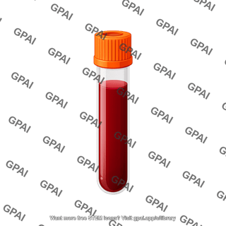 Blood vial with blood capped