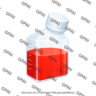 Medium flask full liquid with cap