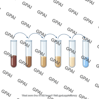 Test tubes serial dilution