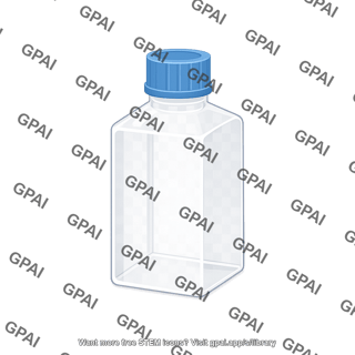 Square bottle with cap