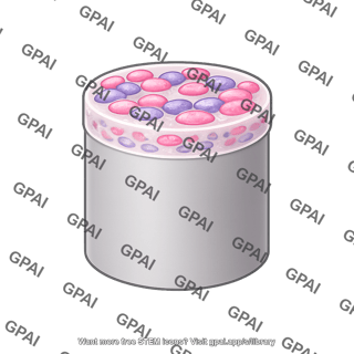 Cylindrical microcontainer coated