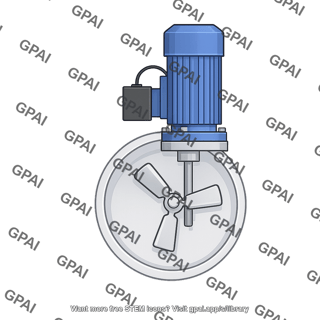 Bioreactor agitator schematic top view