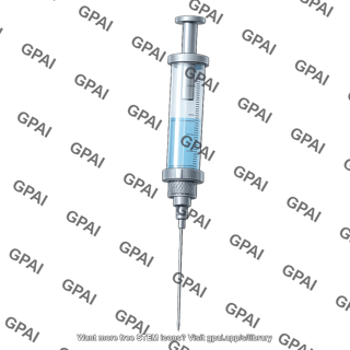 Hamilton syringe cropped upright editable needle