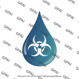 Biohazardous liquid symbol