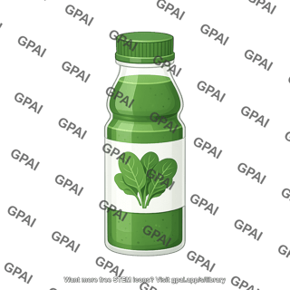 Bottle juice spinach