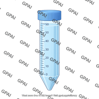 Falcon tube 50 ml with slide a lyzer measurement lines capped full liquid editable