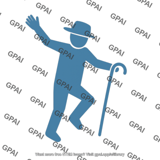 Person symbol older man dancing