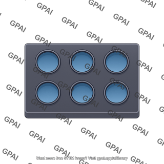 Well plate top view 6 wells editable