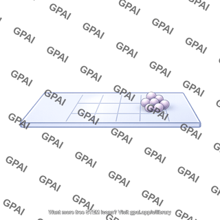 Microscope slide side view with grid sample