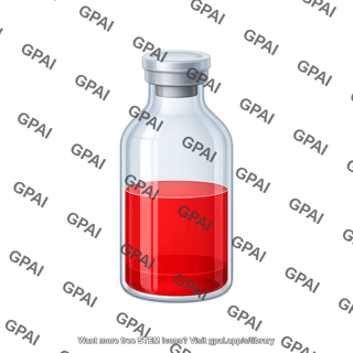 Serum bottle medium size half liquid capped