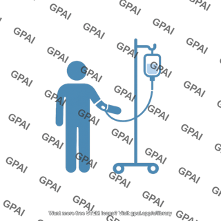 Patient with iv symbol