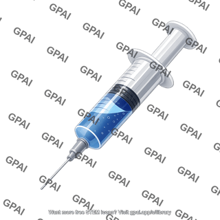 Syringe medium sized with media liquid 677