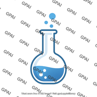 Flat bottom flask bubbles symbol