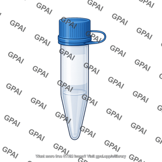Gdna vial empty with cap and label
