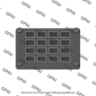 Hybridization cassette top view 16 wells top plate