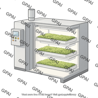 Plant growth chamber cutaway with sphagnum moss