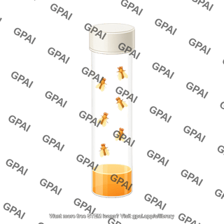 Drosophila tube with flies