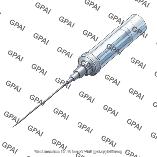 Hamilton syringe cropped 45 degrees editable needle