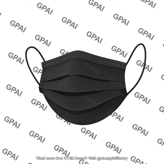 Face mask disposable black