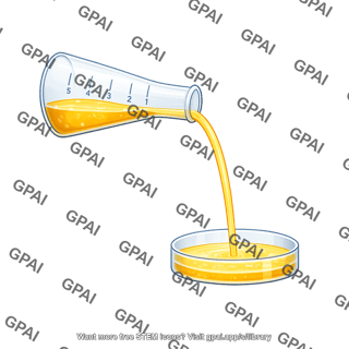 Erlenmeyer flask pouring petri dish
