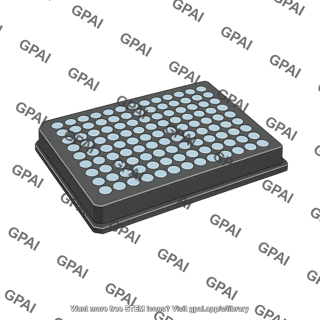 Well plate 96 wells 3d with label black