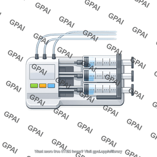 Syringe pump multi channel with syringes top view