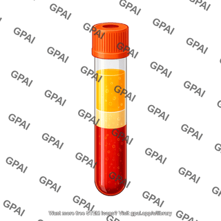 Blood vial centrifuged 2 with layers capped