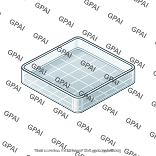Petri dish square with grid