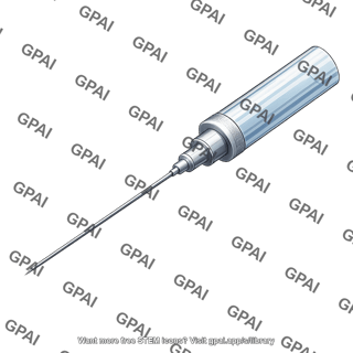 Hamilton syringe cropped 25 degrees editable needle