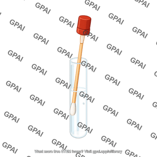 Cotton swab half in tube
