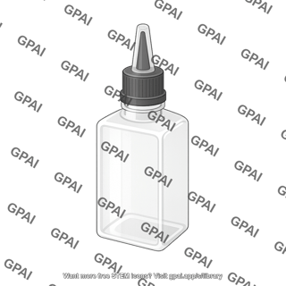 Square bottle with screw cap