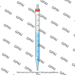 Serological pipette 10ml with liquid