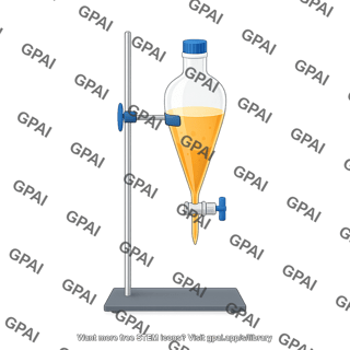 Separatory funnel with stand