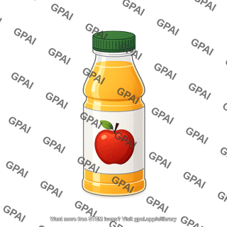 Juice bottle apple