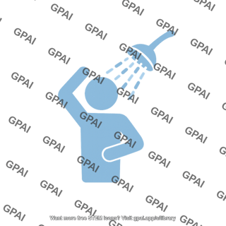 Person showering symbol 1