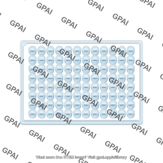 Cell culture microplate xfe96 top view 96 wells with liquid