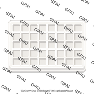 Q tray 6x8 grid top view full 360