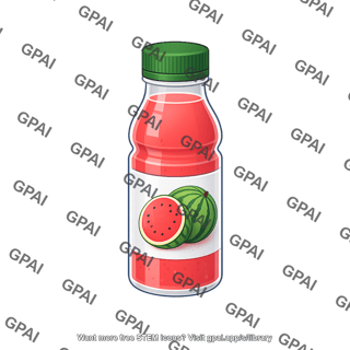 Juice bottle watermelon