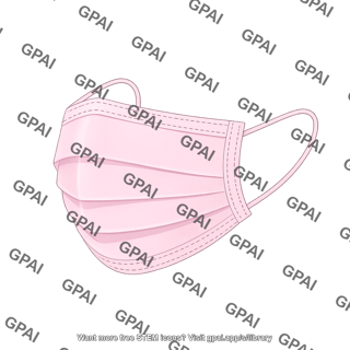 Face mask disposable pink