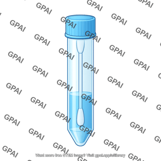Sample tube 13 ml with liquid and swab