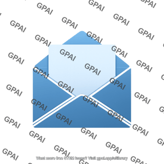 Envelope symbol open with paper