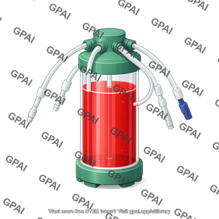 Cylindrical cell culture flask g rex 10m cs full liquid with tubes