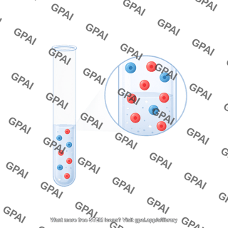 Cell suspension callout from test tube with 1 2 liquid