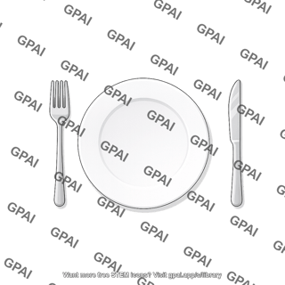 Plate with knife and fork