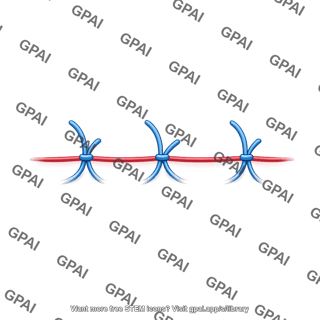 Surgical suture interrupted straight
