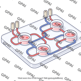 Microfluidic device top view multi organ chip 578