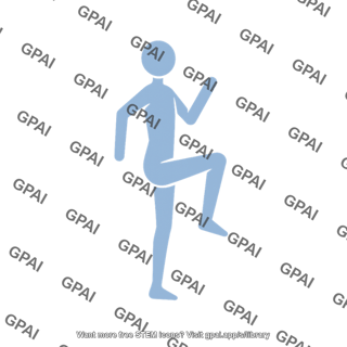 Person with knee raised symbol