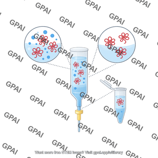 Protein purification callouts from liquid in gravity column and eppendorf tube