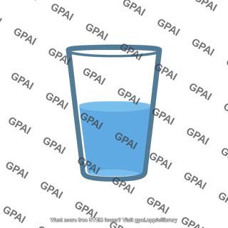 Cup symbol with liquid