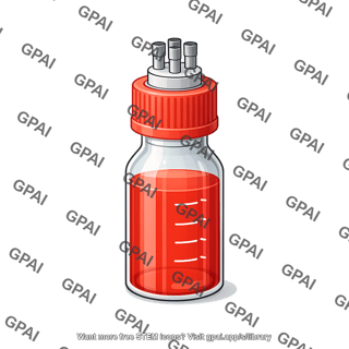 Laboratory bottle 25 ml with multiport connector cap